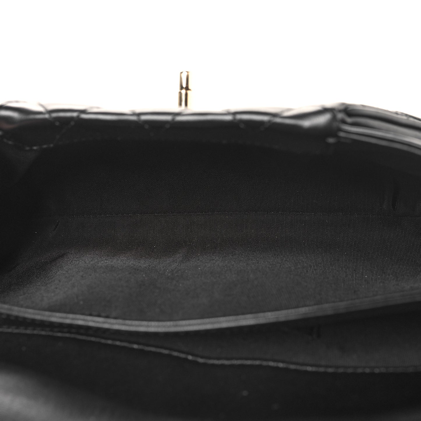 Lambskin Quilted Fold Up Again Clutch Black