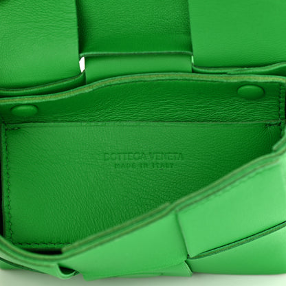 Bottega Veneta Lambskin Maxi Intrecciato Extra Mini Cassette Crossbody Bag Parakeet 7 of 11