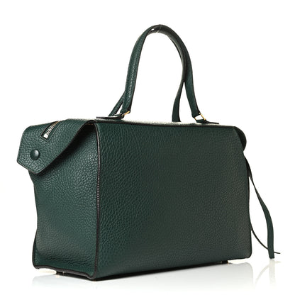 Celine Bullhide Calfskin Small Ring Bag Dark Green 2 of 7