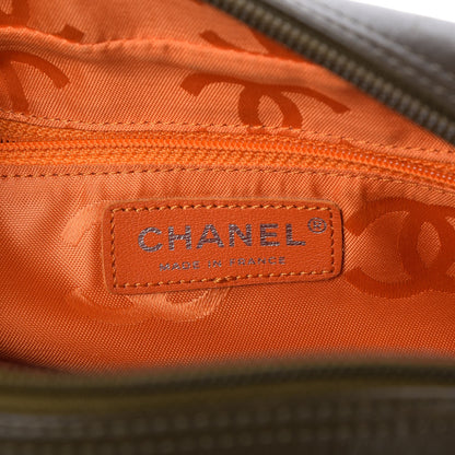 Chanel Calfskin Python Quilted Large Cambon Bowler Khaki 6 of 9