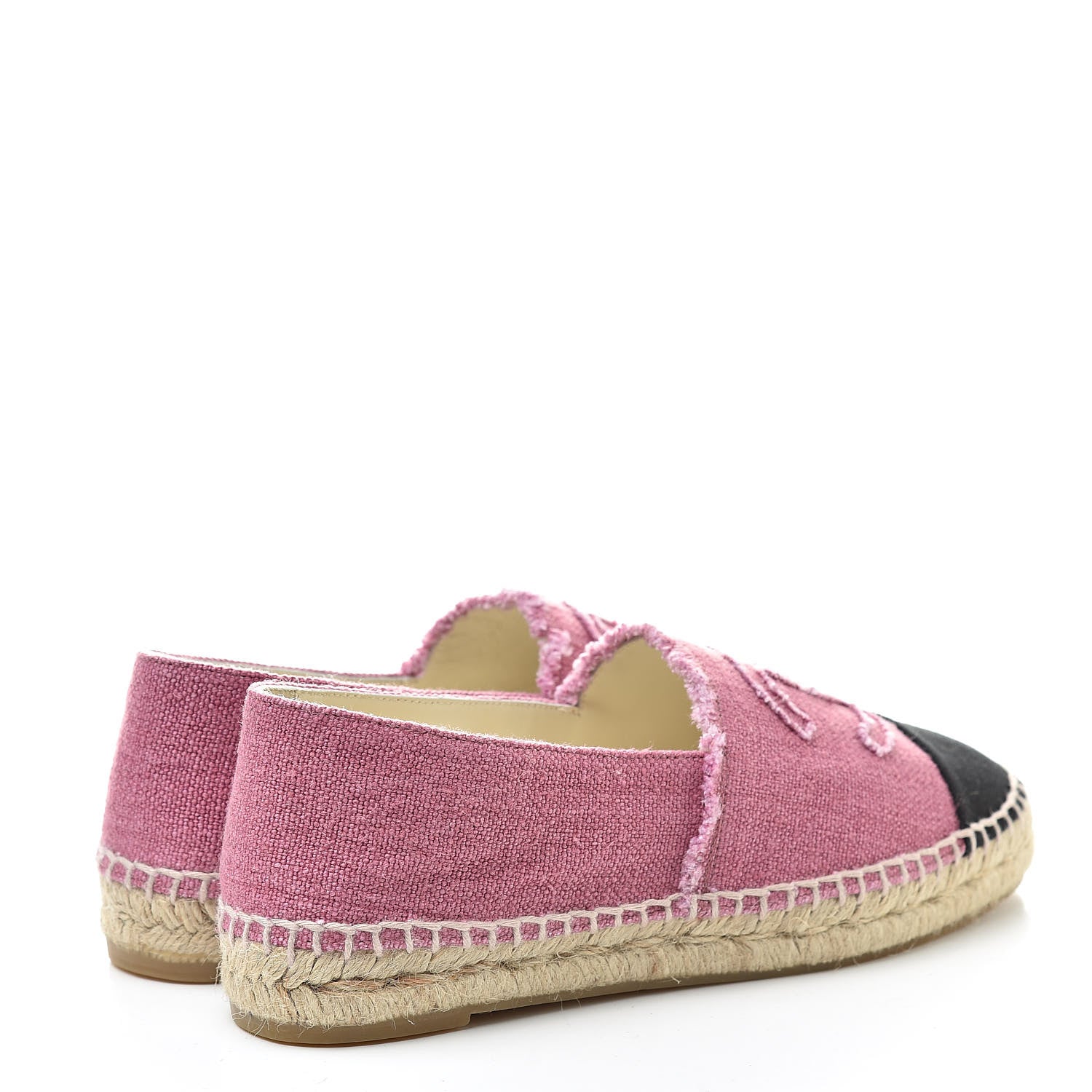 Balenciaga CHANEL Linen CC Espadrilles 37 Pink Black 4 of 9