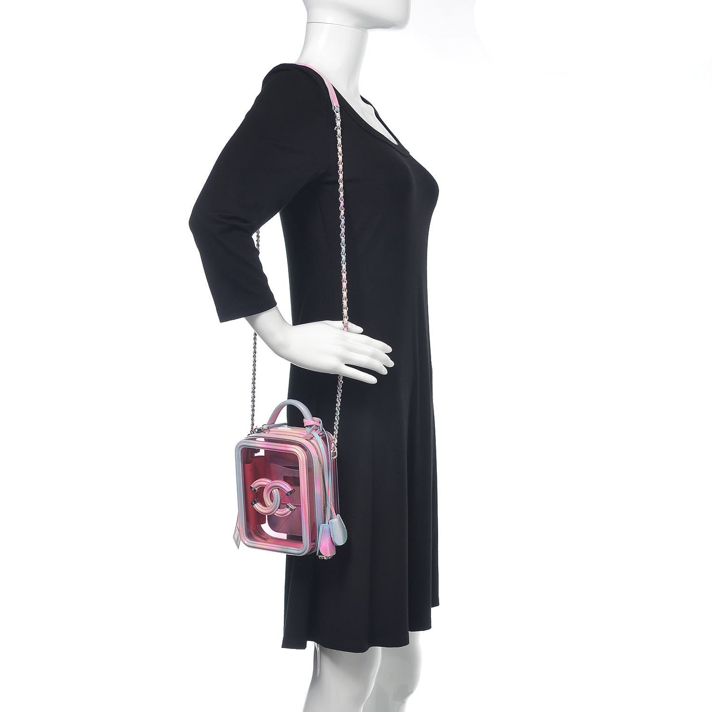 Plexiglass Vertical Vanity Bag Pink