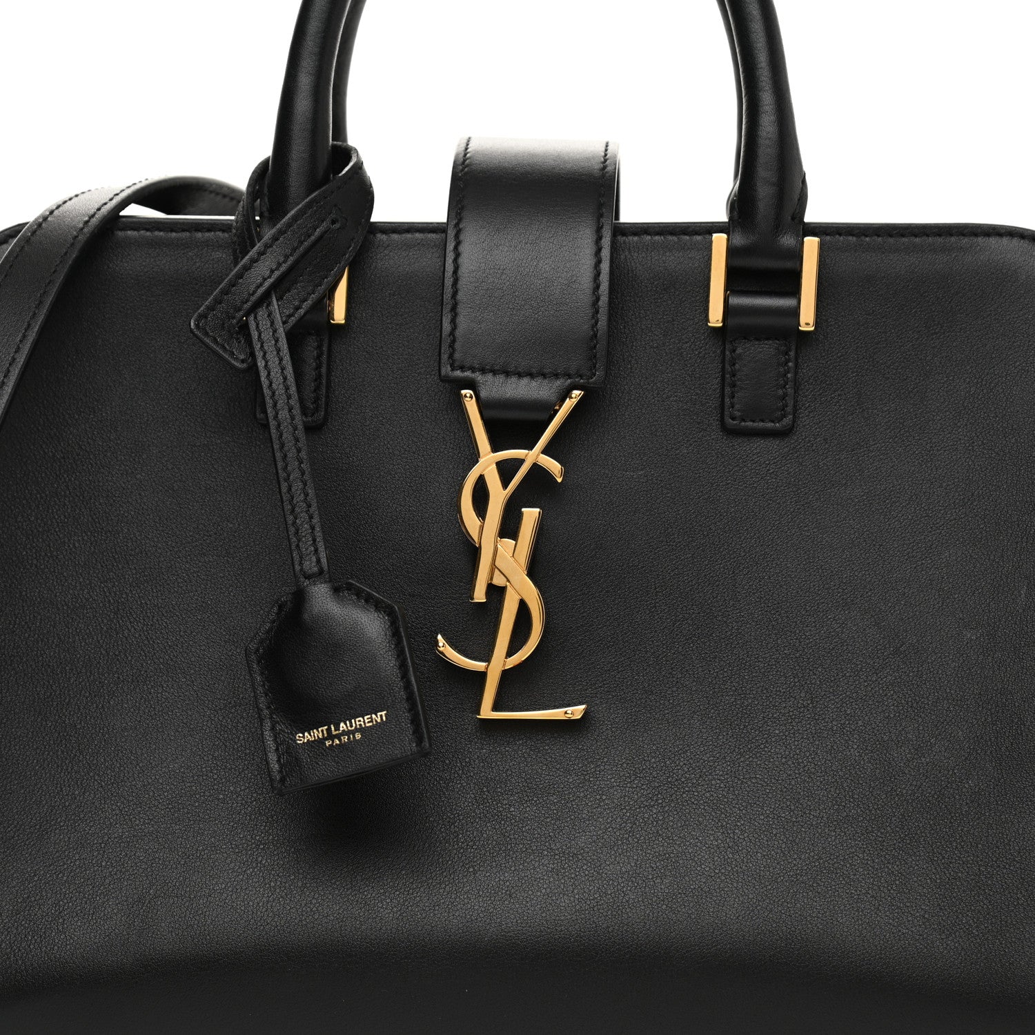 Saint Laurent Calfskin Monogram Baby Cabas Black 11 of 11