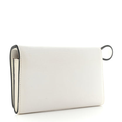 Christian Louboutin Calfskin Spikes Boudoir Wristlet White 3 of 9