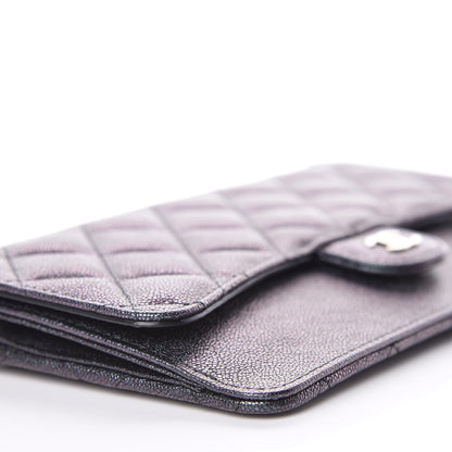 Chanel Iridescent Caviar Quilted Classic Pouch With Handle Black 8 of 10