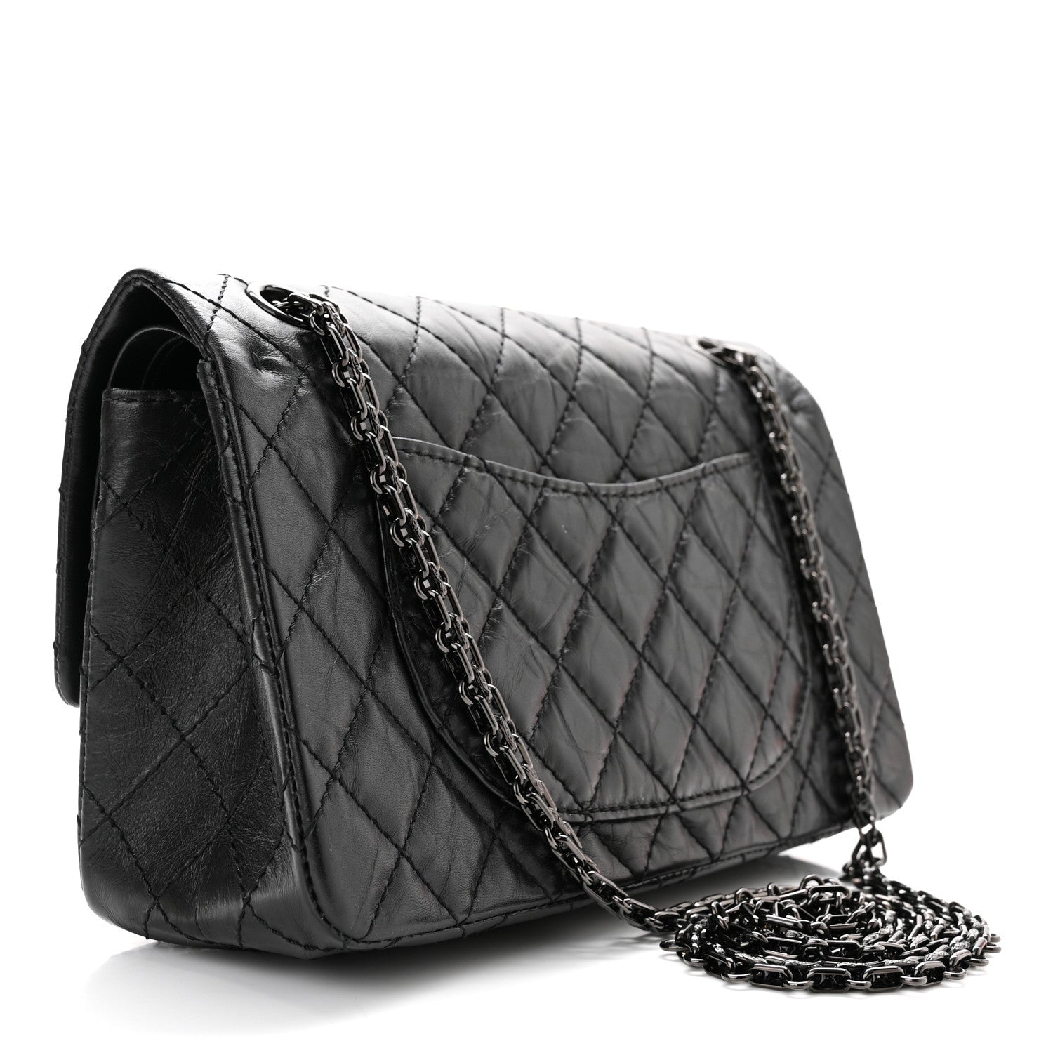 Chanel Aged Calfskin Quilted 2.55 Reissue 225 Flap So Black 3 of 11