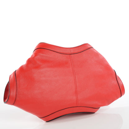 Alexander McQueen Calfskin De Manta Clutch Red 3 of 7