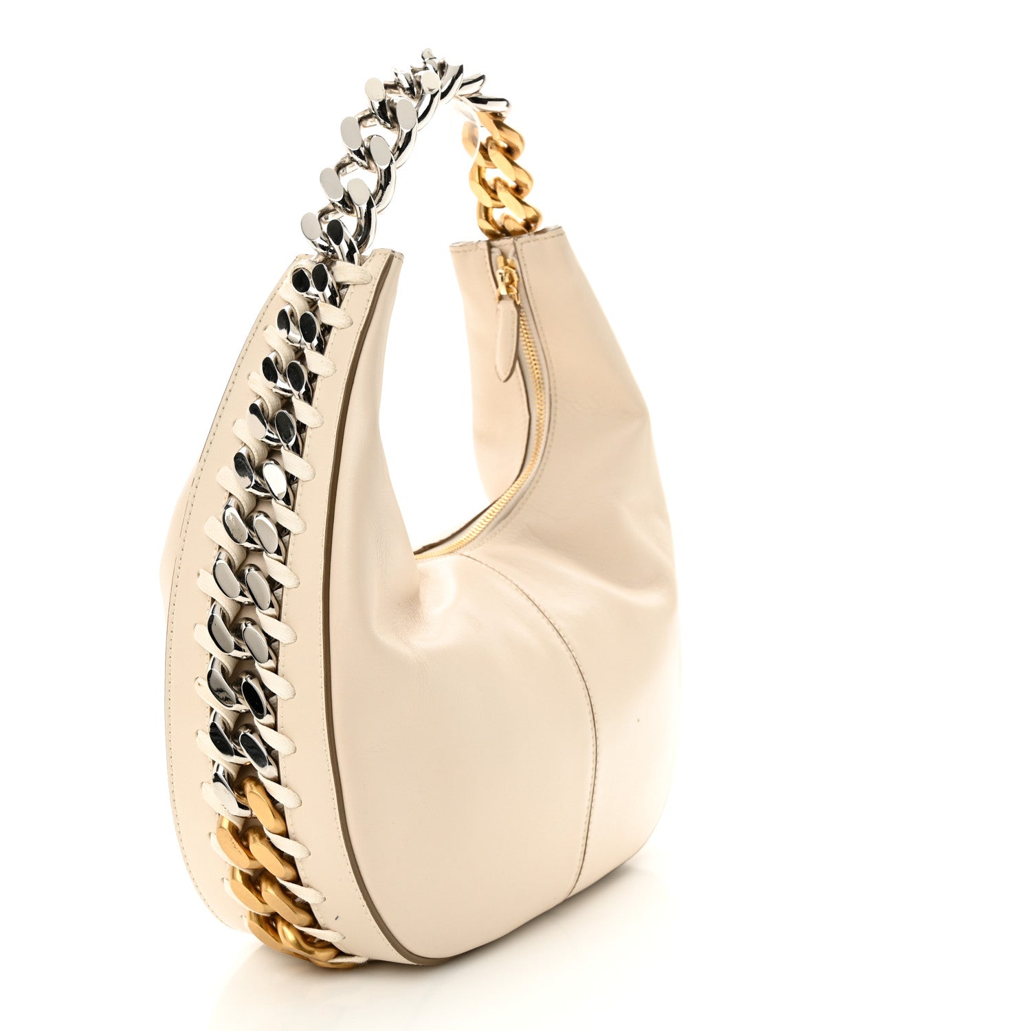 Stella McCartney Eco Alter Nappa Frayme Small Zipit Shoulder Bag Pure White 3 of 14
