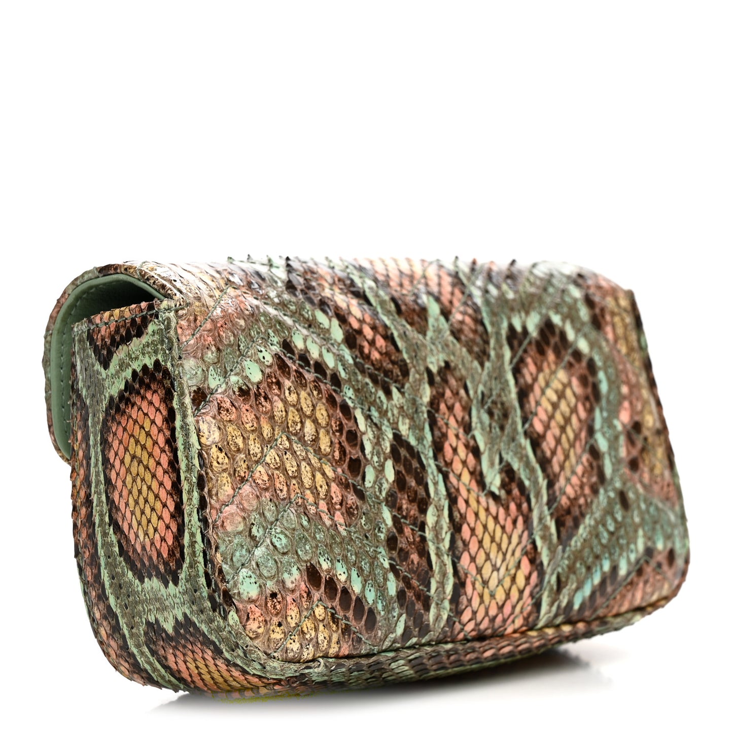 Snakeskin Matelasse GG Marmont Chain Belt Bag