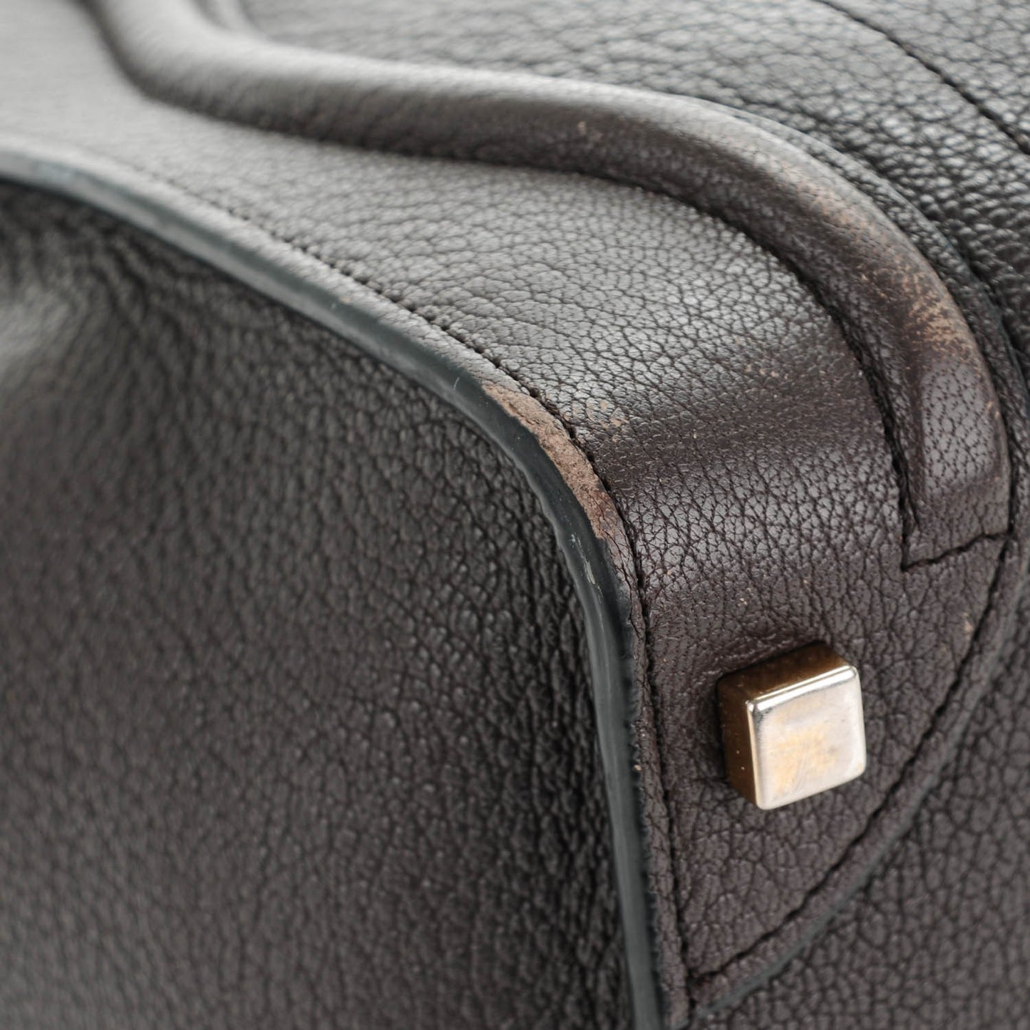 Goatskin Micro Luggage Dark Taupe
