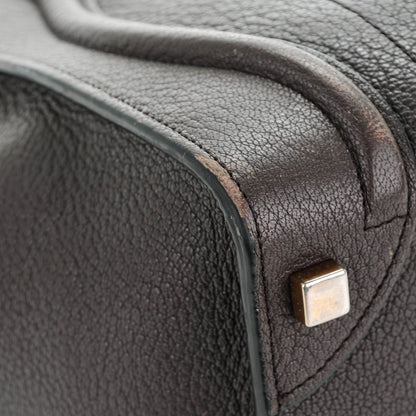 Celine Goatskin Micro Luggage Dark Taupe 9 of 10