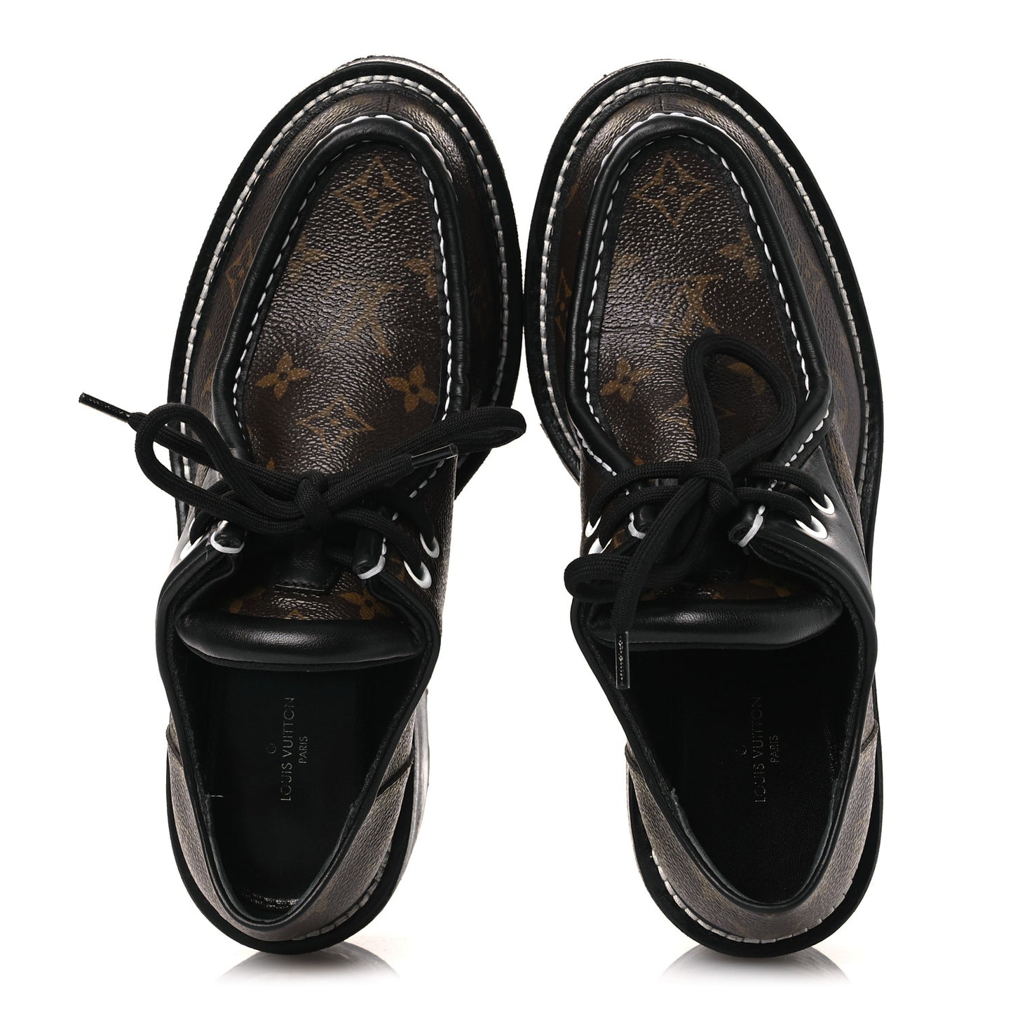 Monogram Calfskin Beaubourg Platform Derby Shoes Brown
