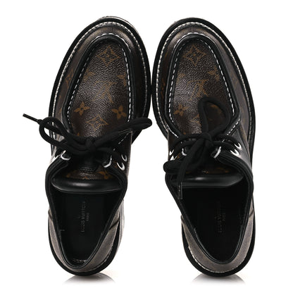 Louis Vuitton Monogram Calfskin Beaubourg Platform Derby Shoes Brown 2 of 11