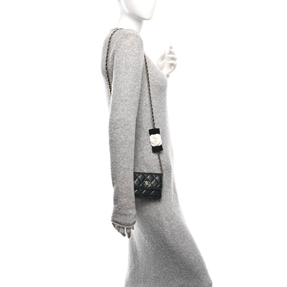 Chanel Lambskin Quilted My Chanel Lady Card Holder On Chain Black 2 of 12