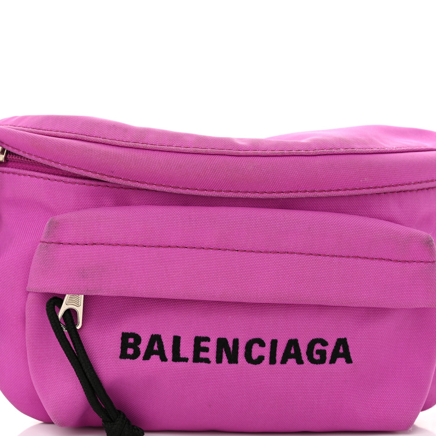 Balenciaga Textured Sport Nylon Logo Wheel Belt Bag Acid Pink 7 of 12