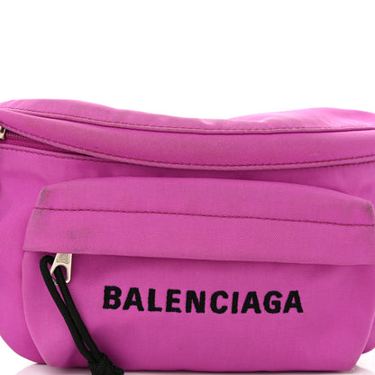 Balenciaga Textured Sport Nylon Logo Wheel Belt Bag Acid Pink 7 of 12