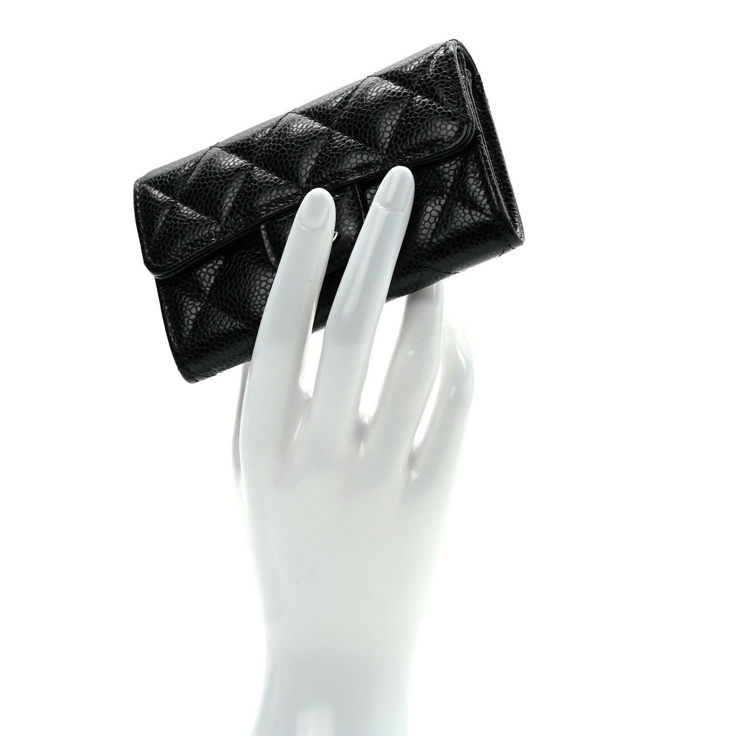 Chanel Caviar Quilted Flap Card Holder Black 2 of 7