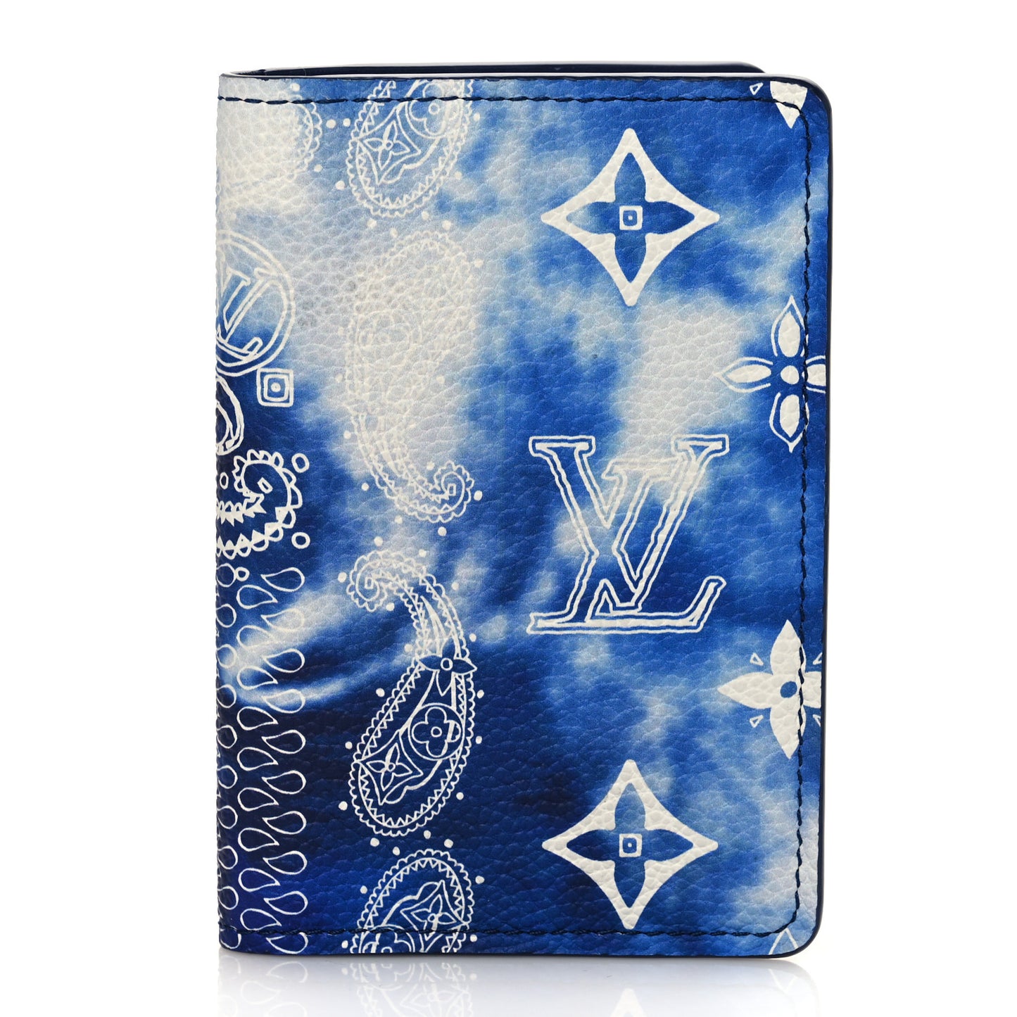 Cowhide Monogram Bandana Pocket Organizer Blue