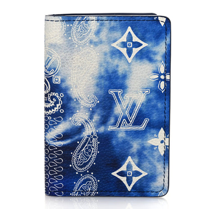 Louis Vuitton Cowhide Monogram Bandana Pocket Organizer Blue 1 of 6