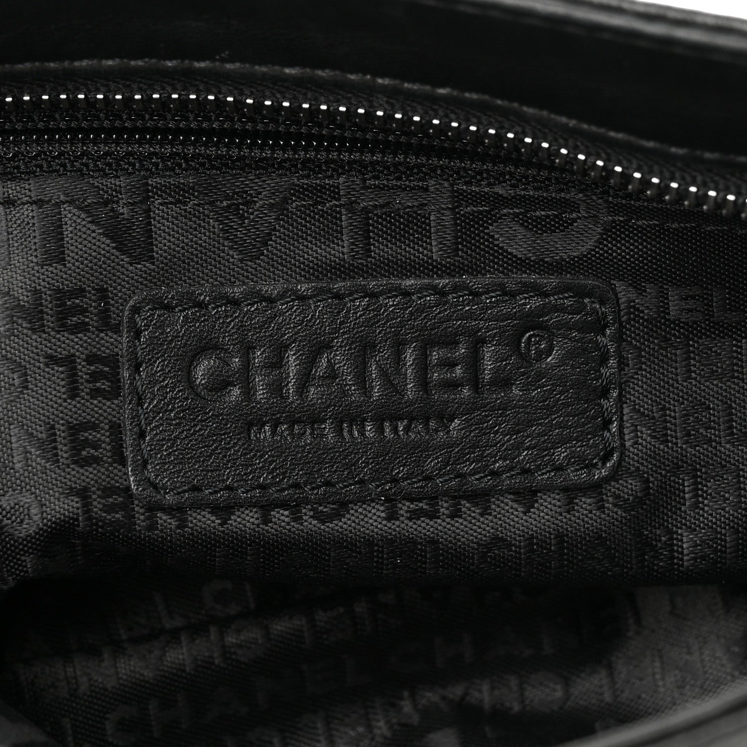 Chanel Calfskin Chain Stitch Clutch Black 6 of 11