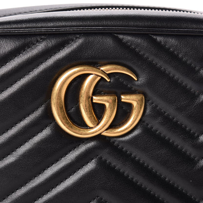 Gucci Calfskin Matelasse Small GG Marmont Chain Shoulder Bag Black 10 of 10