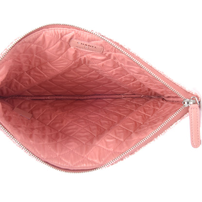 Chanel Canvas Medium Deauville Pouch Pink 5 of 7