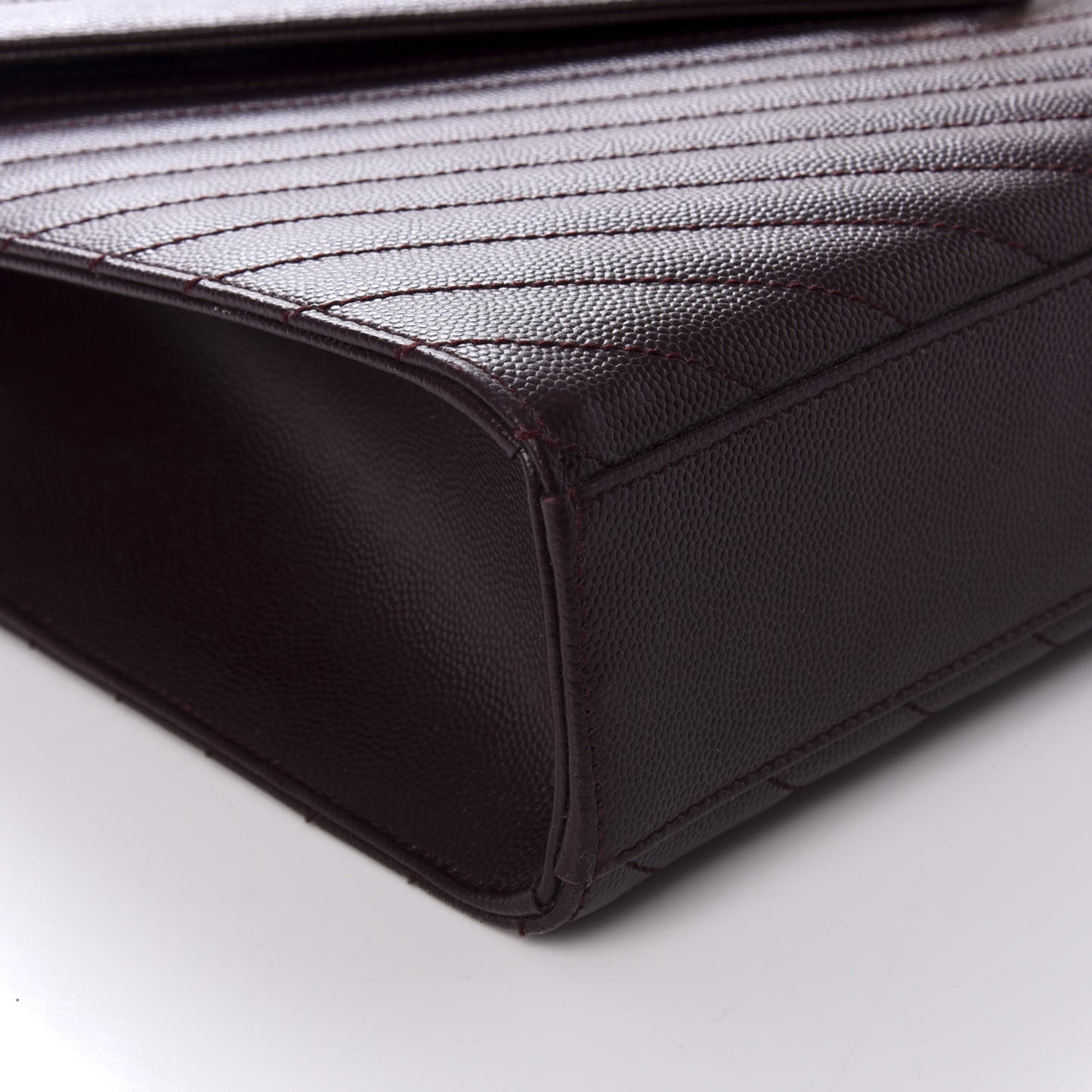 Grain De Poudre Matelasse Chevron Large Monogram Satchel Rouge Legion