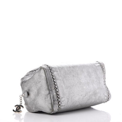 Chanel Metallic Goatskin Medium Luxe Ligne Bowler Tote Silver 5 of 23