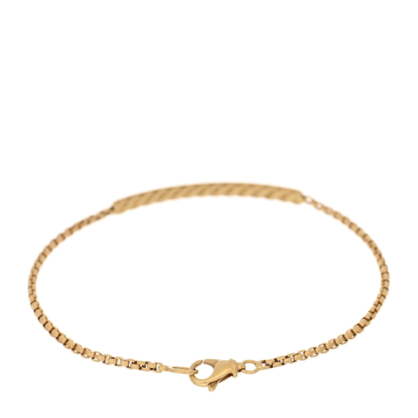 18K Yellow Gold Diamond Petite Pave Metro Bar Bracelet