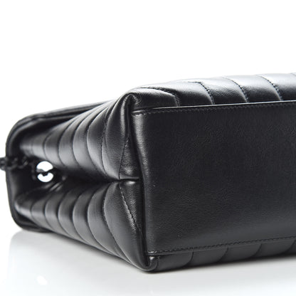 Saint Laurent Calfskin Y Quilted Monogram Medium Loulou Chain Satchel Black 6 of 10