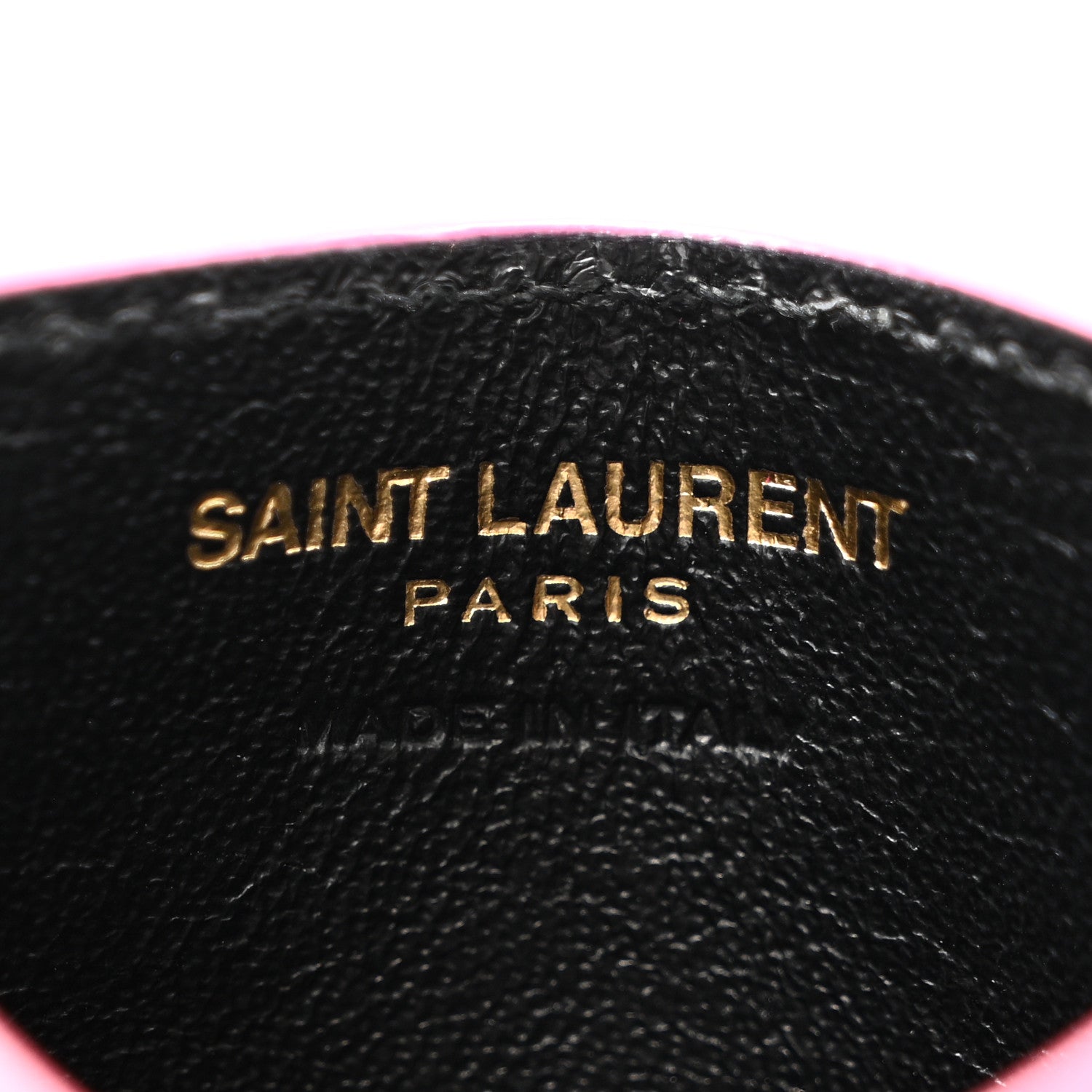 Saint Laurent Grain De Poudre Matelasse Chevron Monogram Credit Card Case Fresh Fuxia 6 of 8