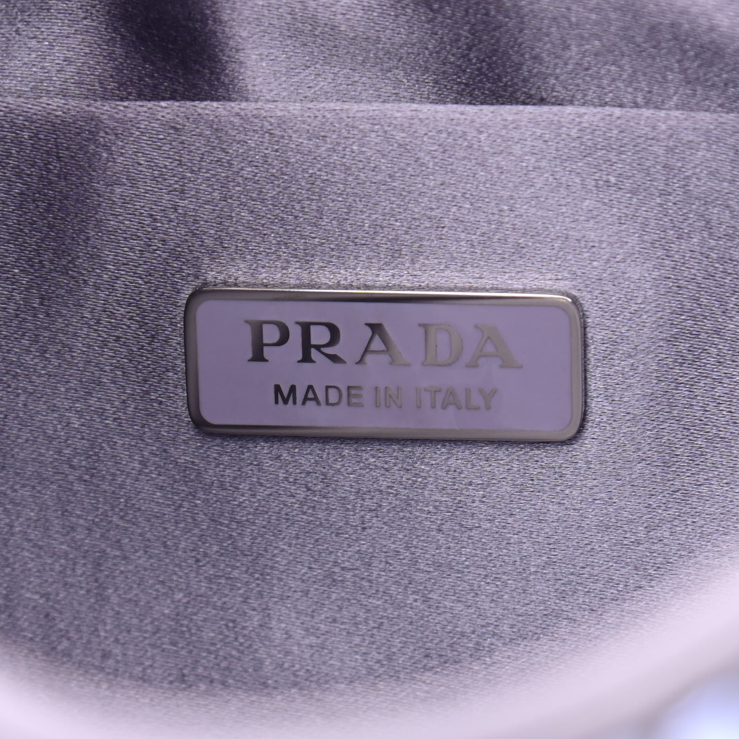 Prada Satin Crystal Cleo Adjustable Strap Shoulder Bag Glicine 6 of 9