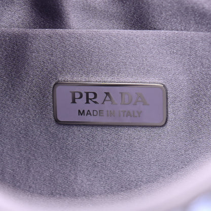 Prada Satin Crystal Cleo Adjustable Strap Shoulder Bag Glicine 6 of 9