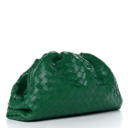 Bottega Veneta Nappa Maxi Intrecciato The Pouch Oversized Clutch Racing Green 3 of 8