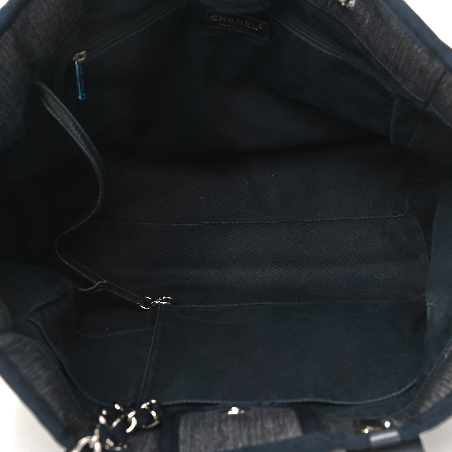 Chanel Denim Large Deauville Tote Dark Blue 5 of 10
