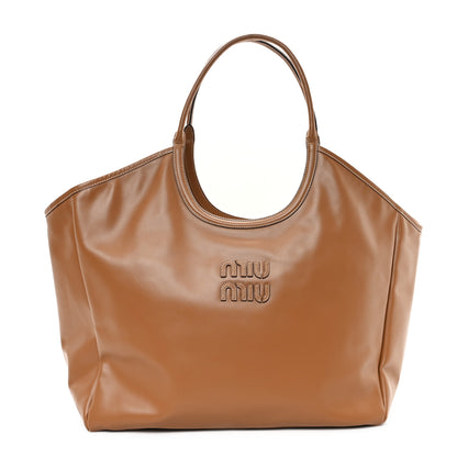 Miu Miu Nappa Large Ivy Tote Bag Cognac 1 of 11