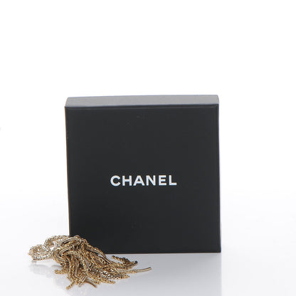 Chanel Crystal CC Tassel Brooch Gold 5 of 5