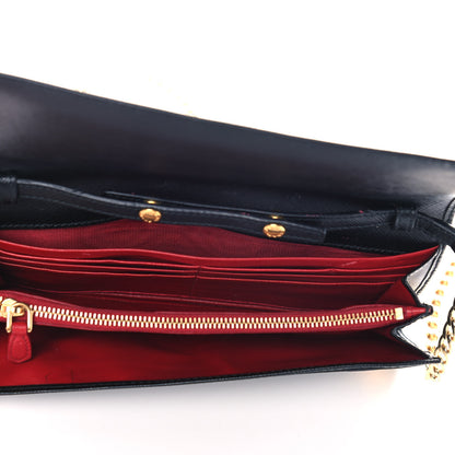 Prada Saffiano Lux Chain Wallet Black 4 of 11