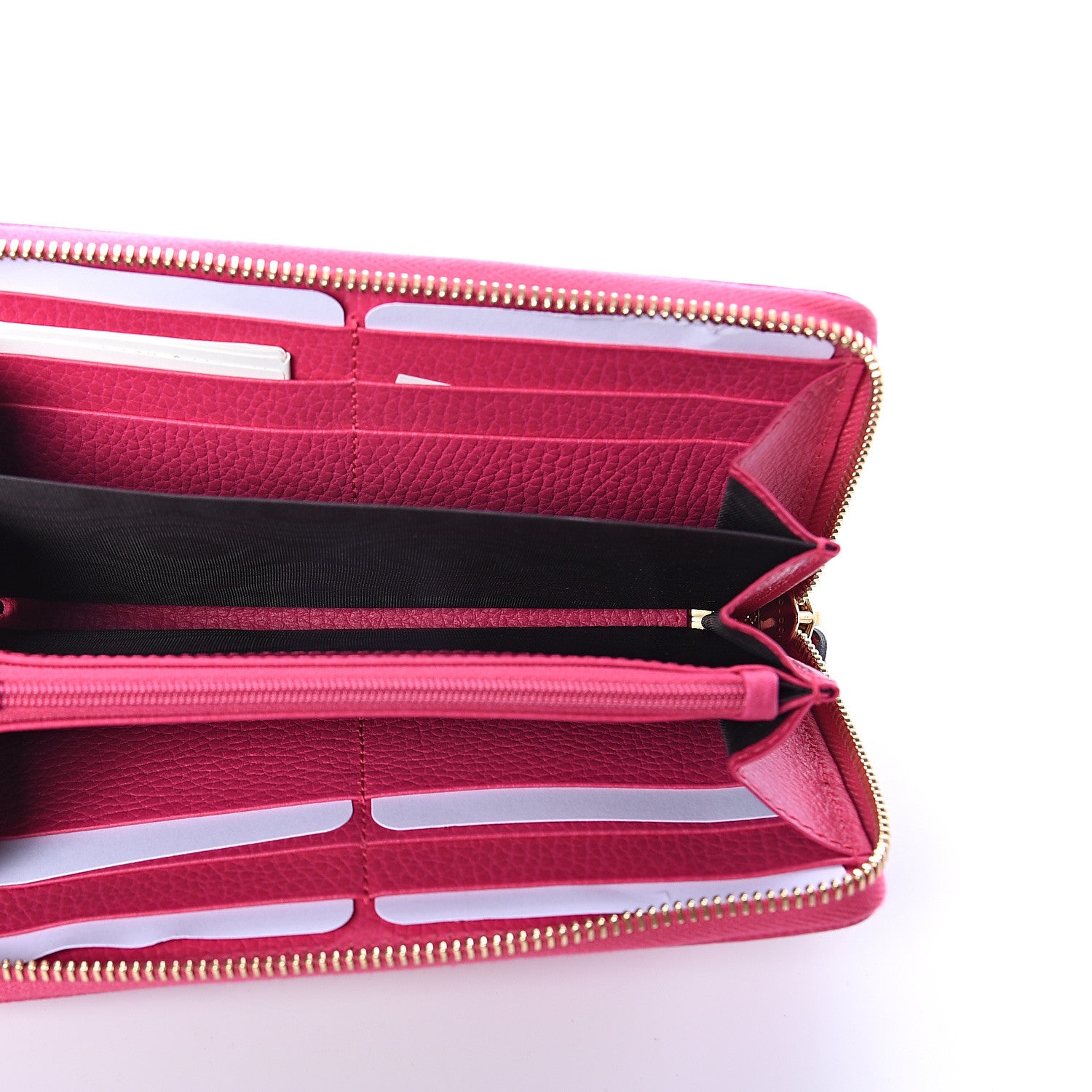 Gucci Dollar Calfskin GG Marmont Zip Around Wallet Box Pink 4 of 5