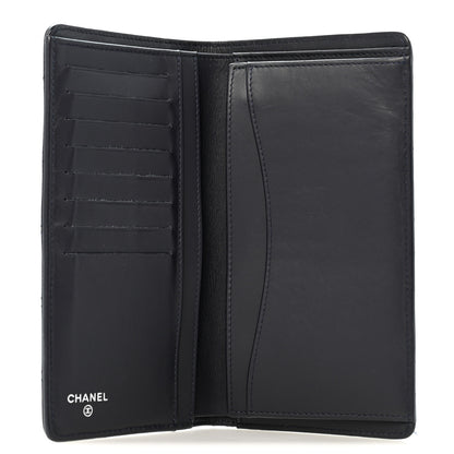 Chanel Caviar Quilted Yen Wallet Dark Blue 5 of 11