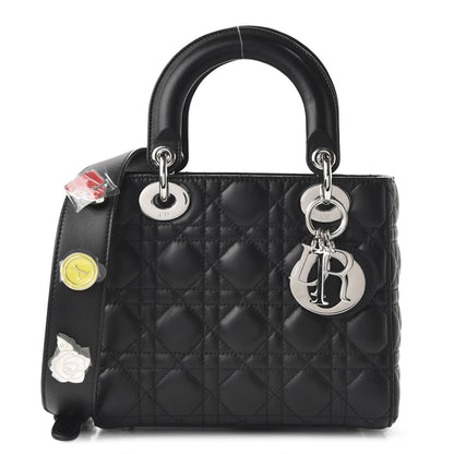 Christian Dior Lambskin Cannage Small Lucky Badges My Lady Dior Black 1 of 9