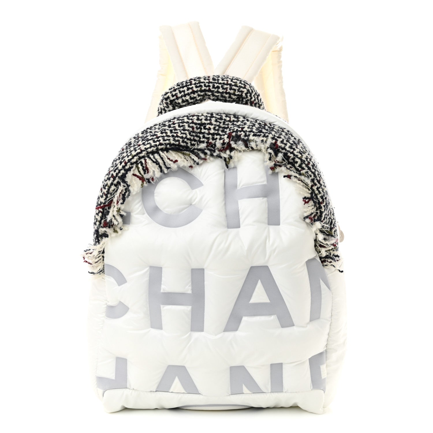 Chanel Nylon Tweed Coco Neige Small Doudoune Backpack Ivory 1 of 11