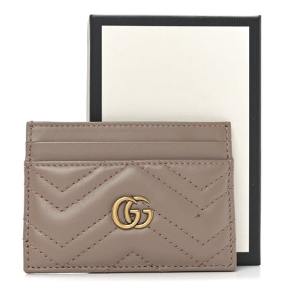 Gucci Calfskin Matelasse GG Marmont Card Holder Porcelain Rose 7 of 7