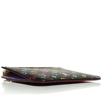 Louis Vuitton Monogram Multicolor Key Pouch Black Violet 4 of 8