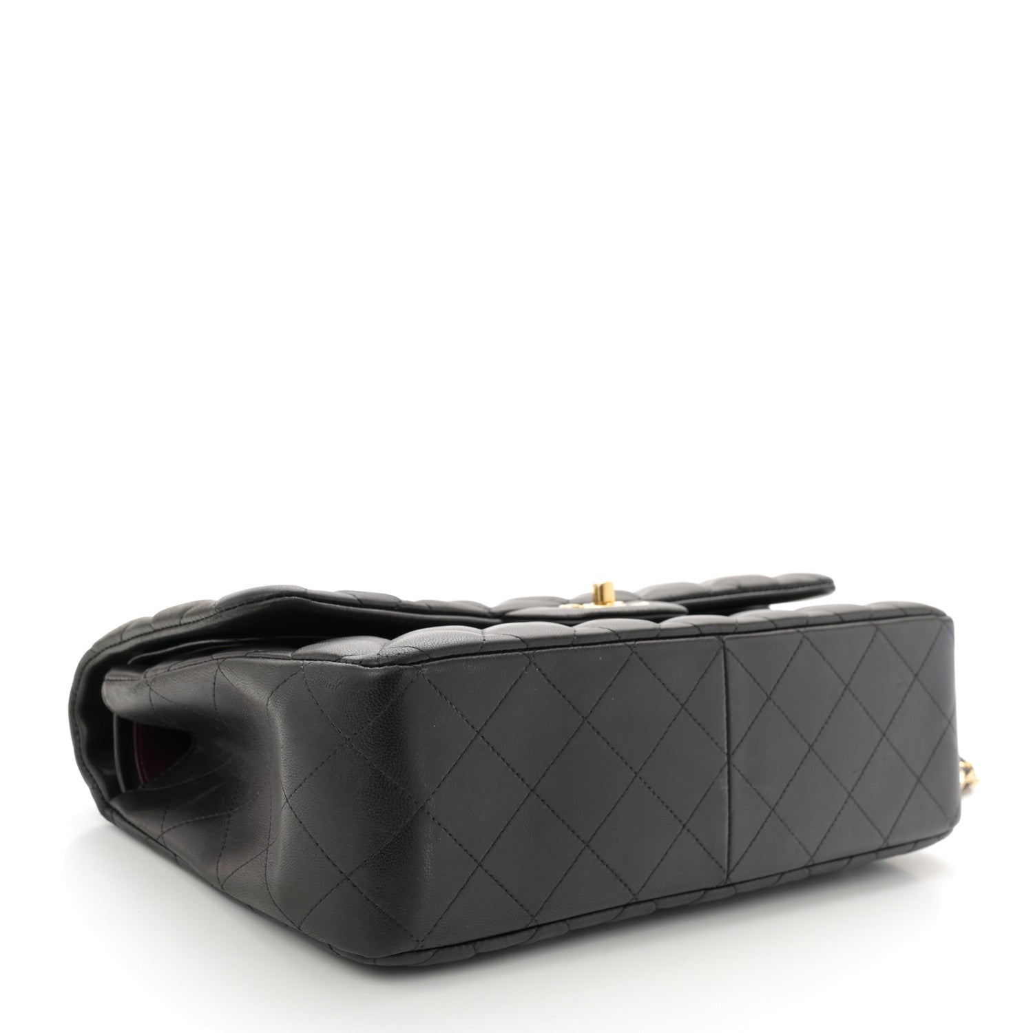 Chanel Lambskin Quilted Jumbo Double Flap Black 4 of 12