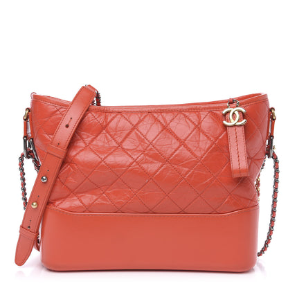 Chanel Aged Calfskin Quilted Medium Gabrielle Hobo Red 1 of 13