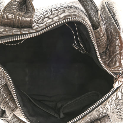 Alexander Wang Metallic Pebbled Lambskin Rocco Carbon Silver Hardware 5 of 9