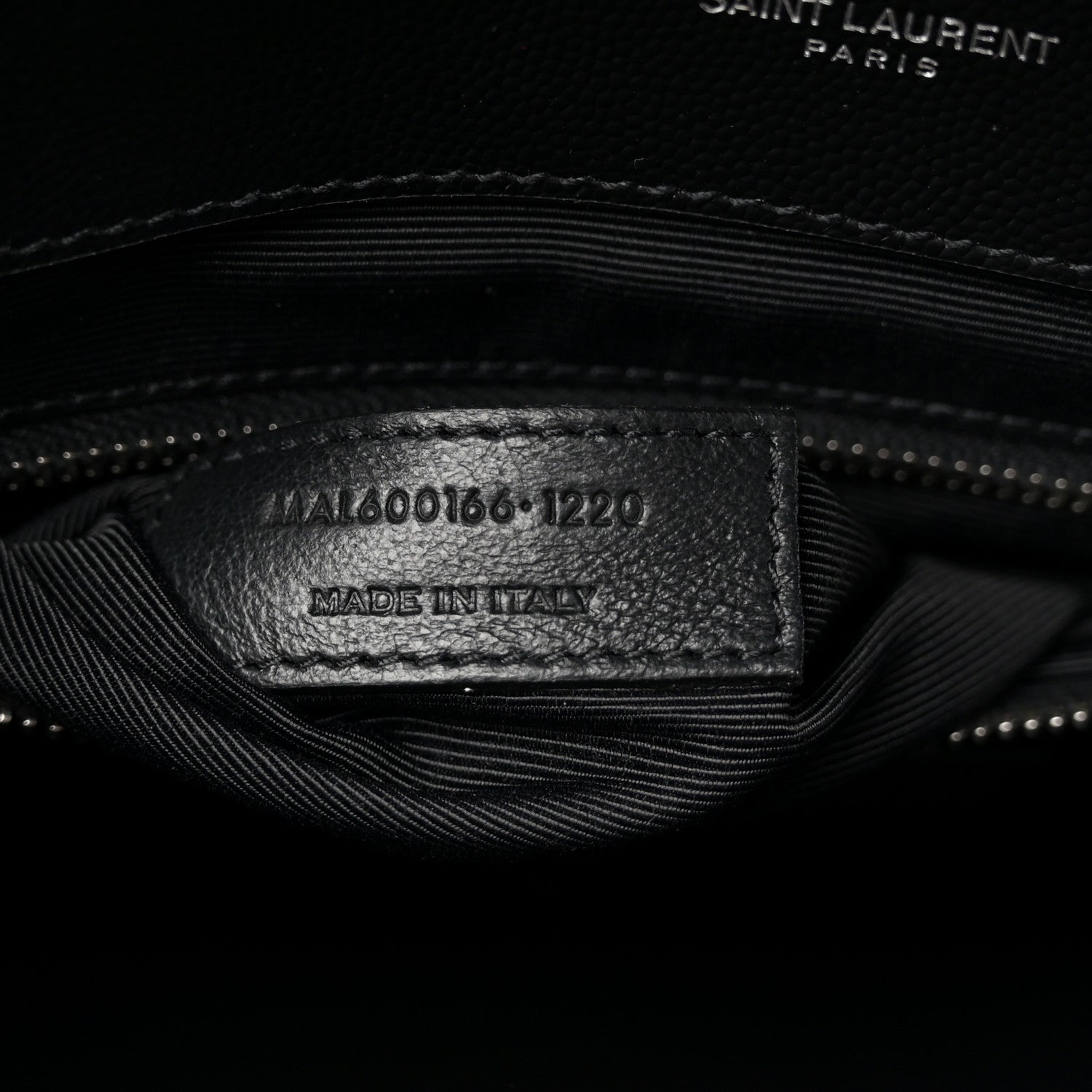Saint Laurent Grain De Poudre Textured Mixed Matelasse Large Triquilt Monogram Satchel Black 7 of 10