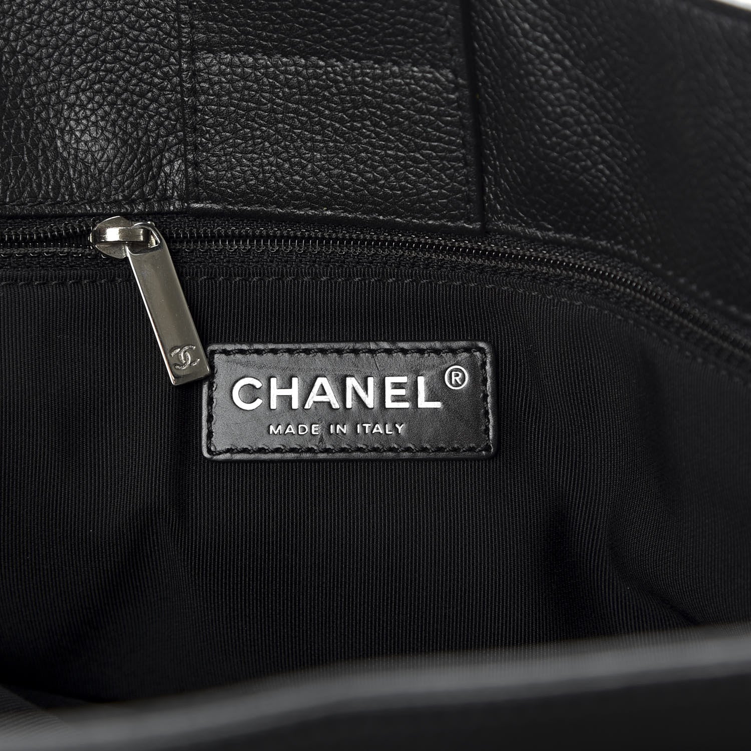 Chanel Calfskin Small Cerf Executive Shopper Tote Black 8 of 9