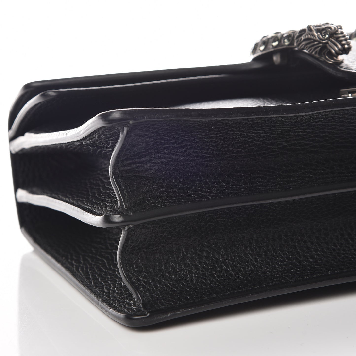 Pebbled Calfskin Small Dionysus Shoulder Bag Black
